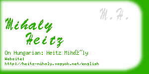 mihaly heitz business card